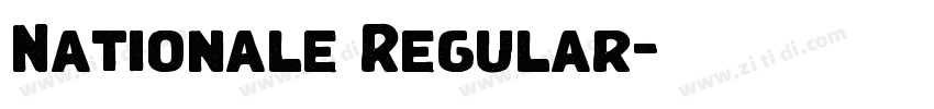 Nationale Regular字体转换